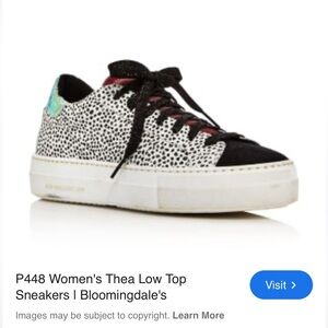 P448 Black and White Speckled Sneakers